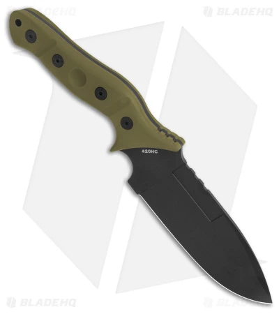 Sniper Bladeworks MAMU Fixed Blade Knife OD Green G-10 (5.5" Black) 2 Sniper Bladeworks MAMU Fixed Blade Knife OD Green G-10 (5.5" Black) - Image 2