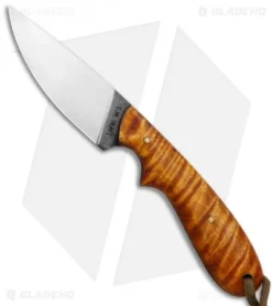 T.M. Hunt Custom Colehog Fixed Blade Knife Curly Maple (3.4" Satin)