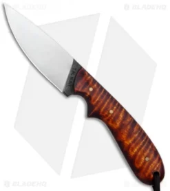 T.M. Hunt Custom Colehog Fixed Blade Knife Curly Maple (3.5" Satin)