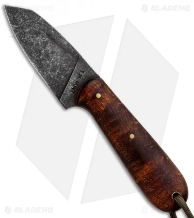 T.M. Hunt Custom Hogua Fixed Blade Knife Curly Maple (3.1" Acid) 1 T.M. Hunt Custom Hogua Fixed Blade Knife Curly Maple (3.1" Acid)