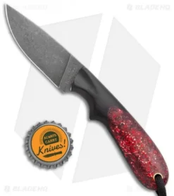 T.M. Hunt Custom Hedgehog Fixed Blade Black G-10/Candy Stripe Red (3.75" Acid) -Benchmade Shop T.M. Hunt Custom Hedgehog Black G 10 Candy Stripe Red Acid BHQ 99394 jr bottlecap