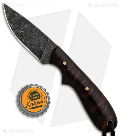 T.M. Hunt Custom Hedgehog Fixed Blade Knife Curly Maple (3.75" Acid) 4 T.M. Hunt Custom Hedgehog Fixed Blade Knife Curly Maple (3.75" Acid) - Image 4