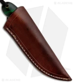 T.M. Hunt Custom Hedgehog Fixed Blade Knife Green Curly Maple (3.75" Acid) -Benchmade Shop T.M. Hunt Custom Hedgehog Blade Green Curly Maple Acid BHQ 85830 jr sheath