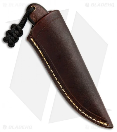 T.M. Hunt Custom Hedgehog Fixed Blade Brown Micarta/Black G-10 (3.75" Acid) 3 T.M. Hunt Custom Hedgehog Fixed Blade Brown Micarta/Black G-10 (3.75" Acid) - Image 3