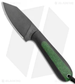 T.M. Hunt Custom Hogua Fixed Blade Black G10/Candy Stripe Green (3.1" Black)