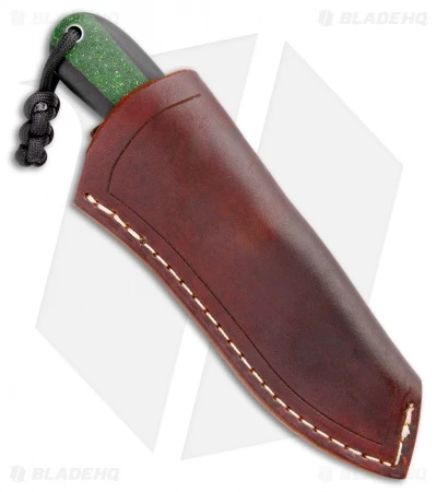 T.M. Hunt Custom Hogua Fixed Blade Black G10/Candy Stripe Green (3.1" Black) 3 T.M. Hunt Custom Hogua Fixed Blade Black G10/Candy Stripe Green (3.1" Black) - Image 3