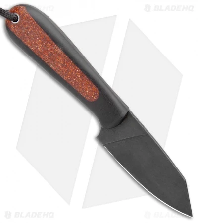 T.M. Hunt Custom Hogua Fixed Blade Black G10/ Candy Stripe Orange (3.1" Black) 2 T.M. Hunt Custom Hogua Fixed Blade Black G10/ Candy Stripe Orange (3.1" Black) - Image 2