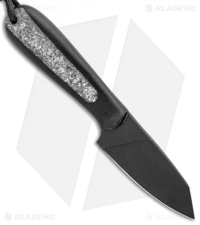 T.M. Hunt Custom Hogua Fixed Blade Knife Black G-10 "Onyx Flake" (3.1"Black) 2 T.M. Hunt Custom Hogua Fixed Blade Knife Black G-10 "Onyx Flake" (3.1"Black) - Image 2