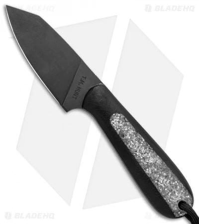 T.M. Hunt Custom Hogua Fixed Blade Knife Black G-10 "Onyx Flake" (3.1"Black) 1 T.M. Hunt Custom Hogua Fixed Blade Knife Black G-10 "Onyx Flake" (3.1"Black)