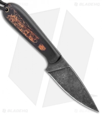 T.M. Hunt Custom Magua Fixed Blade Knife Black G-10/Pumpkin Resin (3.5" Black) 2 T.M. Hunt Custom Magua Fixed Blade Knife Black G-10/Pumpkin Resin (3.5" Black) - Image 2