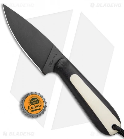 T.M. Hunt Custom Magua Fixed Blade Knife Black/White G-10 (3.5" Black) 4 T.M. Hunt Custom Magua Fixed Blade Knife Black/White G-10 (3.5" Black) - Image 4