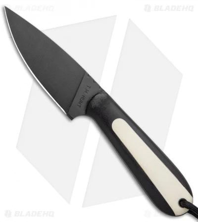 T.M. Hunt Custom Magua Fixed Blade Knife Black/White G-10 (3.5" Black) 1 T.M. Hunt Custom Magua Fixed Blade Knife Black/White G-10 (3.5" Black)