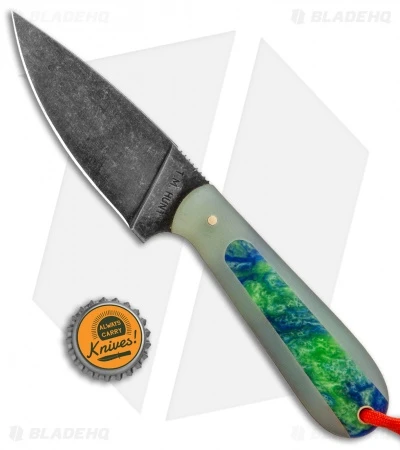 T.M. Hunt Custom Magua Fixed Blade Knife Natural G-10/Earth Resin (3.5" Black) 4 T.M. Hunt Custom Magua Fixed Blade Knife Natural G-10/Earth Resin (3.5" Black) - Image 4