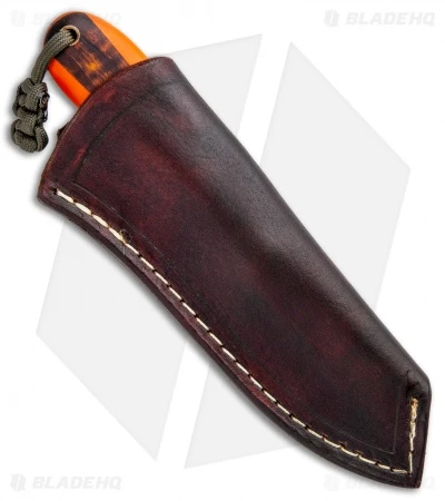 T.M. Hunt Custom Hogua Fixed Blade Knife Orange G-10/Curly Maple (3.1" Acid) 3 T.M. Hunt Custom Hogua Fixed Blade Knife Orange G-10/Curly Maple (3.1" Acid) - Image 3