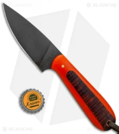 T.M. Hunt Custom Magua Fixed Blade Knife Orange G-10/Curly Maple (3.5" Black) 7 T.M. Hunt Custom Magua Fixed Blade Knife Orange G-10/Curly Maple (3.5" Black) -Benchmade Shop T.M. Hunt Custom Hogua Orange G 10 Curly Maple Black BHQ 98442 jr bottlecap