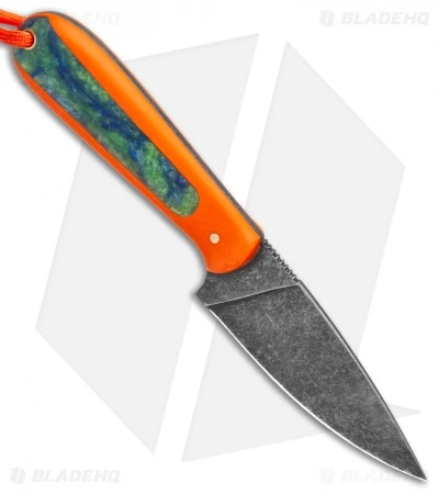 T.M. Hunt Custom Magua Fixed Blade Knife Orange G-10/Earth Resin (3.5" Black) 2 T.M. Hunt Custom Magua Fixed Blade Knife Orange G-10/Earth Resin (3.5" Black) - Image 2
