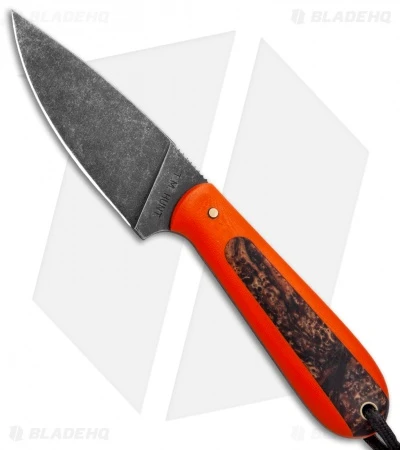 T.M. Hunt Custom Magua Fixed Blade Knife Orange G-10/Pumpkin Resin (3.5" Black) 1 T.M. Hunt Custom Magua Fixed Blade Knife Orange G-10/Pumpkin Resin (3.5" Black)