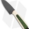 T.M. Hunt Custom Hogua Fixed Blade White G10/Candy Stripe Green (3.1" Black)