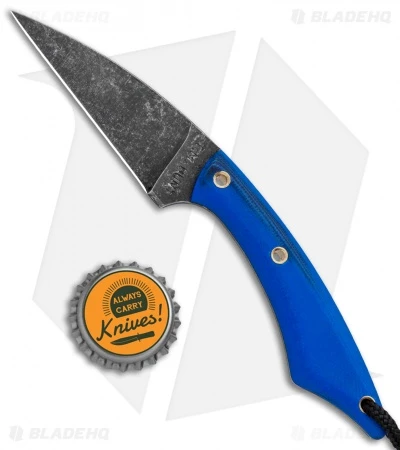 T.M. Hunt Custom Knives Hornet 2.0 Fixed Blade Knife Blue G-10 Exclusive 4 T.M. Hunt Custom Knives Hornet 2.0 Fixed Blade Knife Blue G-10 Exclusive - Image 4
