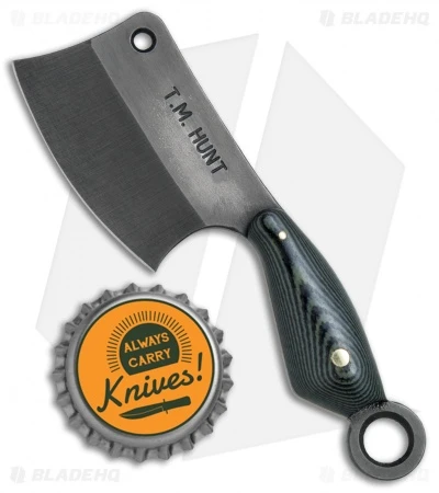 T.M. Hunt Custom "Leave It" Cleaver Keychain Knife Camo G-10 (1.75" Black) 3 T.M. Hunt Custom "Leave It" Cleaver Keychain Knife Camo G-10 (1.75" Black) - Image 3