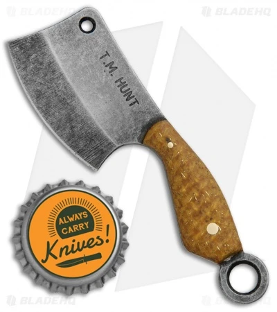 T.M. Hunt Custom "Leave It" Cleaver Keychain Knife Goldtop (1.75" Black SW) 4 T.M. Hunt Custom "Leave It" Cleaver Keychain Knife Goldtop (1.75" Black SW) - Image 4