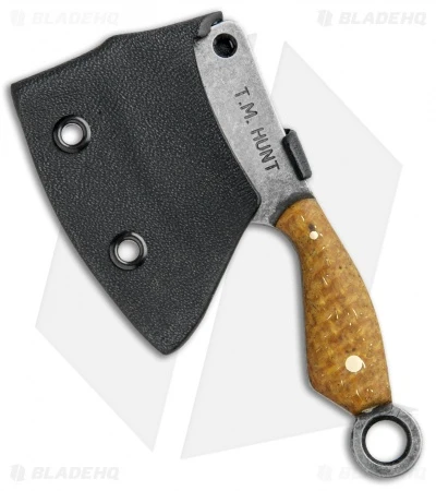 T.M. Hunt Custom "Leave It" Cleaver Keychain Knife Goldtop (1.75" Black SW) 3 T.M. Hunt Custom "Leave It" Cleaver Keychain Knife Goldtop (1.75" Black SW) - Image 3