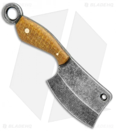 T.M. Hunt Custom "Leave It" Cleaver Keychain Knife Goldtop (1.75" Black SW) 2 T.M. Hunt Custom "Leave It" Cleaver Keychain Knife Goldtop (1.75" Black SW) - Image 2