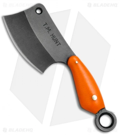 T.M. Hunt Custom "Leave It" Cleaver Keychain Knife Orange G-10 (1.75" Black) 1 T.M. Hunt Custom "Leave It" Cleaver Keychain Knife Orange G-10 (1.75" Black)
