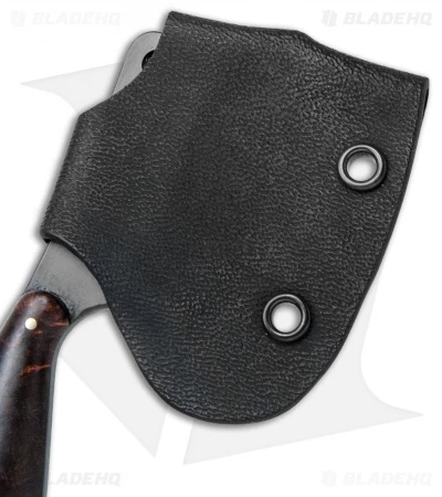 T.M. Hunt Custom "Leave It" Cleaver Red Dyed Box Elder Burl (1.75" Black) 2 T.M. Hunt Custom "Leave It" Cleaver Red Dyed Box Elder Burl (1.75" Black) - Image 2