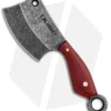 T.M. Hunt Custom "Leave It" Cleaver Keychain Knife Red G-10 (1.75" Black SW)