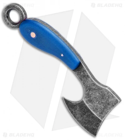 T.M. Hunt Custom "Lil Billy Bad Axe" Keychain Blue G-10 2 T.M. Hunt Custom "Lil Billy Bad Axe" Keychain Blue G-10 - Image 2