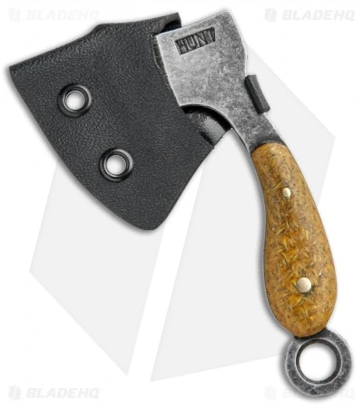 T.M. Hunt Custom "Lil Billy Bad Axe" Gold Top Burlap Micarta/Brass Wire 3 T.M. Hunt Custom "Lil Billy Bad Axe" Gold Top Burlap Micarta/Brass Wire - Image 3