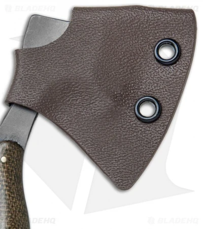 T.M. Hunt Custom "Lil Billy Bad Axe" Keychain Green Canvas Micarta 2 T.M. Hunt Custom "Lil Billy Bad Axe" Keychain Green Canvas Micarta - Image 2