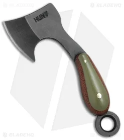 T.M. Hunt Custom "Lil Billy Bad Axe" Keychain Natural Micarta/OD Green G-10