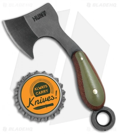 T.M. Hunt Custom "Lil Billy Bad Axe" Keychain Natural Micarta/OD Green G-10 3 T.M. Hunt Custom "Lil Billy Bad Axe" Keychain Natural Micarta/OD Green G-10 - Image 3