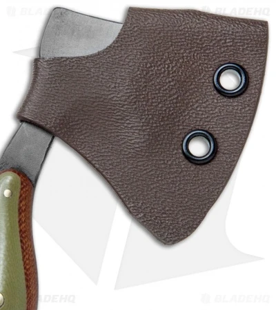 T.M. Hunt Custom "Lil Billy Bad Axe" Keychain Natural Micarta/OD Green G-10 2 T.M. Hunt Custom "Lil Billy Bad Axe" Keychain Natural Micarta/OD Green G-10 - Image 2