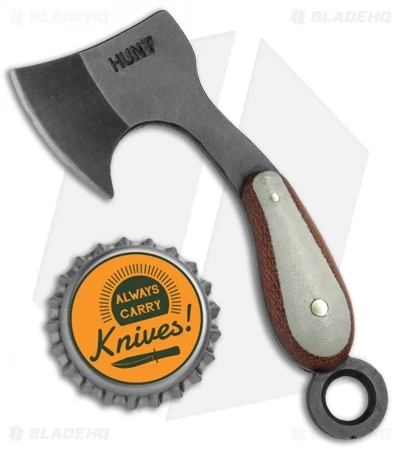 T.M. Hunt Custom "Lil Billy Bad Axe" Keychain Natural Micarta/White G-10 3 T.M. Hunt Custom "Lil Billy Bad Axe" Keychain Natural Micarta/White G-10 - Image 3