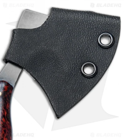 T.M. Hunt Custom "Lil Billy Bad Axe" Keychain Red Dyed Box Elder Burl 2 T.M. Hunt Custom "Lil Billy Bad Axe" Keychain Red Dyed Box Elder Burl - Image 2