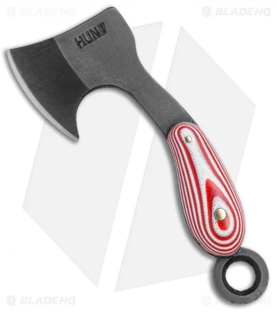 T.M. Hunt Custom "Lil Billy Bad Axe" Keychain Red/White G-10 1 T.M. Hunt Custom "Lil Billy Bad Axe" Keychain Red/White G-10