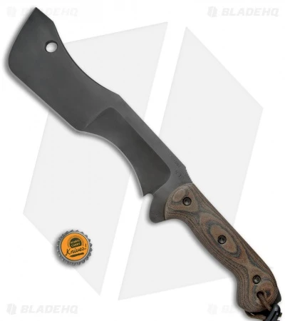 T.M. Hunt Custom M-18 Fixed Blade Knife Micarta W/ Brown Sheath (10" Black) 4 T.M. Hunt Custom M-18 Fixed Blade Knife Micarta W/ Brown Sheath (10" Black) - Image 4