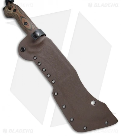T.M. Hunt Custom M-18 Fixed Blade Knife Micarta W/ Brown Sheath (10" Black) 3 T.M. Hunt Custom M-18 Fixed Blade Knife Micarta W/ Brown Sheath (10" Black) - Image 3