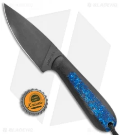 T.M. Hunt Custom Magua Fixed Blade Knife Black G-10/Blue Stripe (3.5" Black) 7 T.M. Hunt Custom Magua Fixed Blade Knife Black G-10/Blue Stripe (3.5" Black) -Benchmade Shop T.M. Hunt Custom Magua Black G 10 Candy Stripe Black BHQ 101303 jr bottlecap