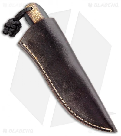 T.M. Hunt Custom Magua Fixed Blade Knife Black G-10/Gold Stripe (3.5" Black) 3 T.M. Hunt Custom Magua Fixed Blade Knife Black G-10/Gold Stripe (3.5" Black) - Image 3