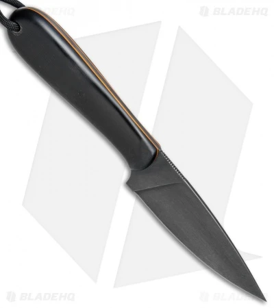 T.M. Hunt Custom Magua Fixed Blade Knife Black G-10/Orange Liner (3.5" Black) 2 T.M. Hunt Custom Magua Fixed Blade Knife Black G-10/Orange Liner (3.5" Black) - Image 2