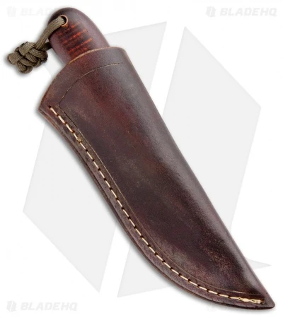 T.M. Hunt Custom Magua Fixed Blade Knife Burlap/Curly Maple (3.5" Black) 3 T.M. Hunt Custom Magua Fixed Blade Knife Burlap/Curly Maple (3.5" Black) - Image 3