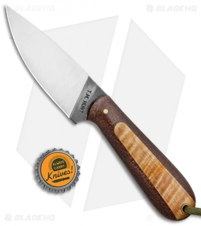 T.M. Hunt Custom Magua Fixed Blade Knife Curly Maple/Micarta (3.5" Two-Tone) 4 T.M. Hunt Custom Magua Fixed Blade Knife Curly Maple/Micarta (3.5" Two-Tone) - Image 4