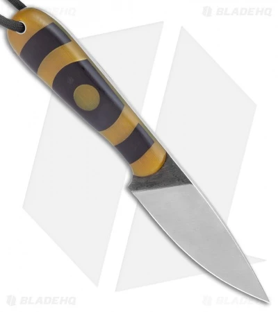 T.M. Hunt Custom Magua Fixed Blade Knife Bullseye Green/Black G-10 (3.5" Satin) 2 T.M. Hunt Custom Magua Fixed Blade Knife Bullseye Green/Black G-10 (3.5" Satin) - Image 2