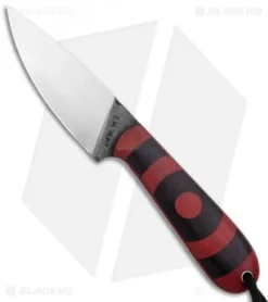 T.M. Hunt Custom Magua Fixed Blade Knife Bullseye Red/Black (3.5" Satin)