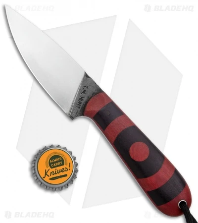 T.M. Hunt Custom Magua Fixed Blade Knife Bullseye Red/Black (3.5" Satin) 4 T.M. Hunt Custom Magua Fixed Blade Knife Bullseye Red/Black (3.5" Satin) - Image 4