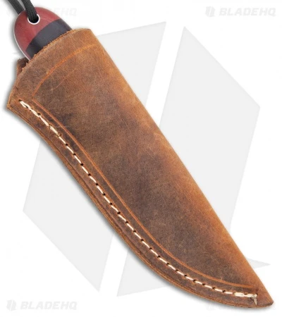 T.M. Hunt Custom Magua Fixed Blade Knife Bullseye Red/Black (3.5" Satin) 3 T.M. Hunt Custom Magua Fixed Blade Knife Bullseye Red/Black (3.5" Satin) - Image 3